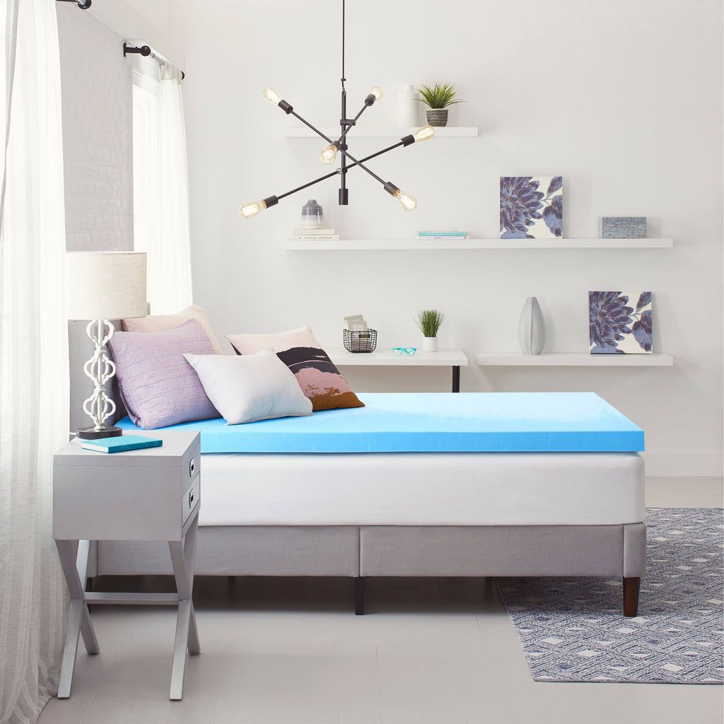Gel Infused Memory Foam Topper, Blue, Queen O510