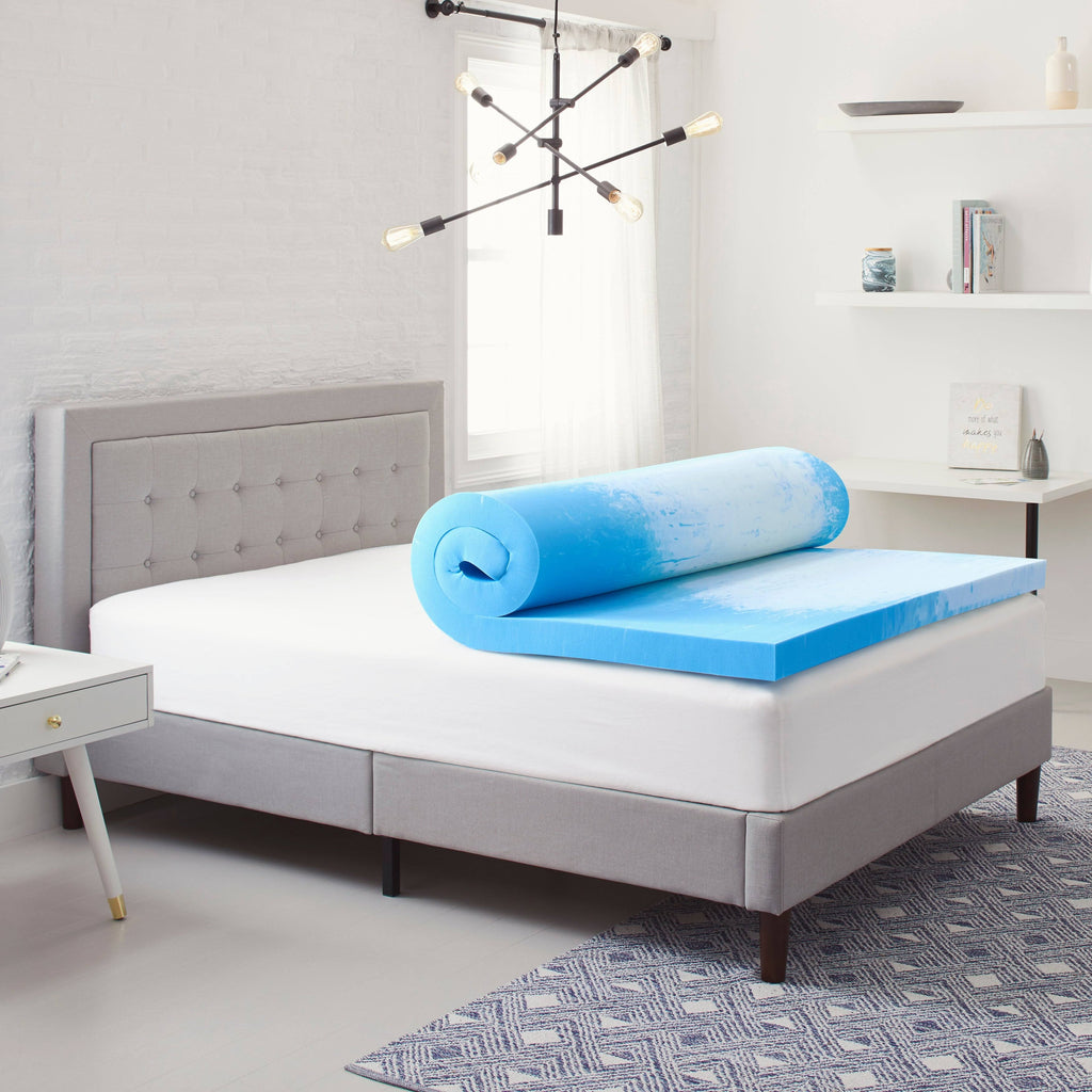 Gel Infused Memory Foam Topper, Blue, Queen O510