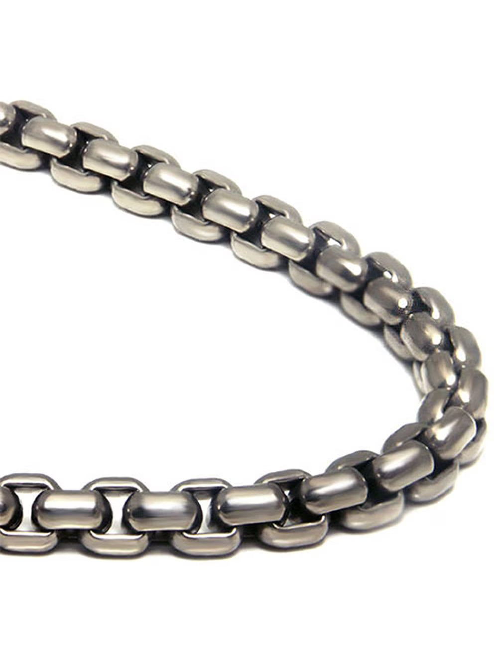 Titanium 7MM Box Link Matte Finish Gray Necklace Chain 18" N5789