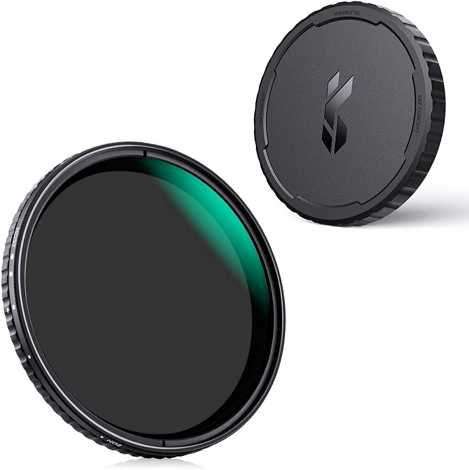 67mm Variable ND Lens Filter & Filter Cap Kit (2 Pcs) Adjustable Neutral Density ND2-ND32 with TPU Filter Cap R3931