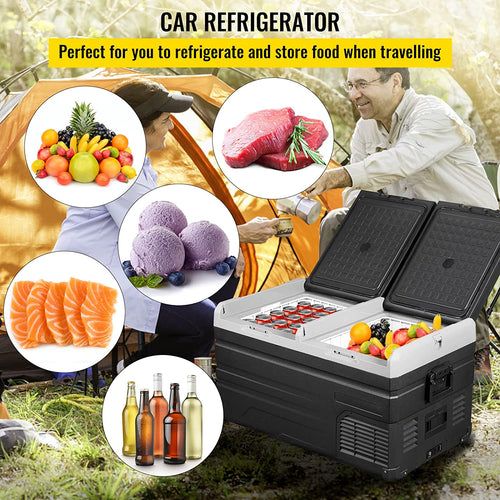 12V 80 qt. Dual Door Chest Refrigerator with Cooler W57472
