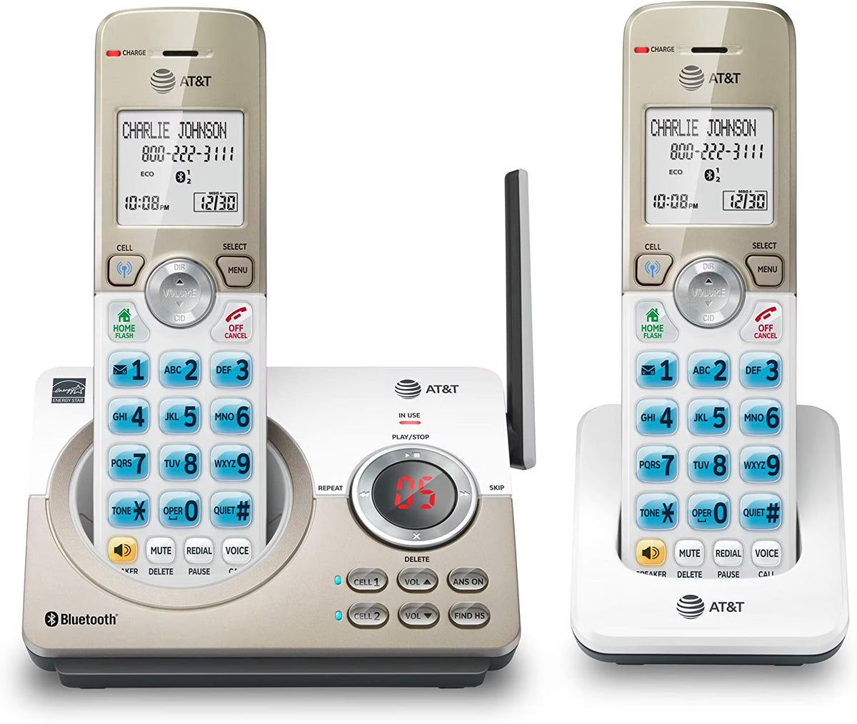 DECT 6.0 2-Handset Cordless Phone with Backlit Screen E50610