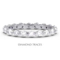 Platinum 950 Bar Setting 1.01 Carat Total Natural Diamonds Eternity Ring Y361