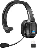 Pack of 2 Bluetooth Trucker Headset with Microphone Noise Canceling Wireless On Ear Headphones K384389