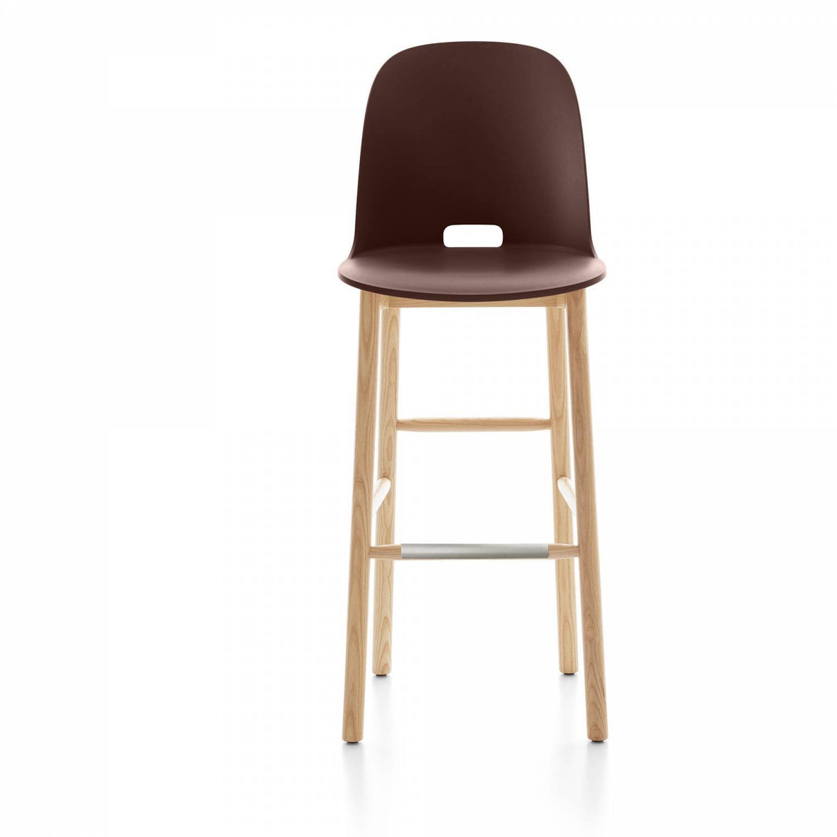 Green Dark Ash High Back Barstool U559896