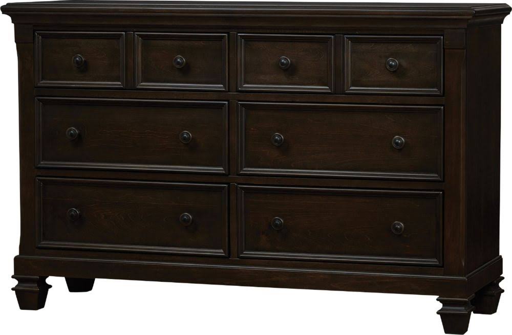 6-Drawer Double Dresser in Charcoal Brown G263