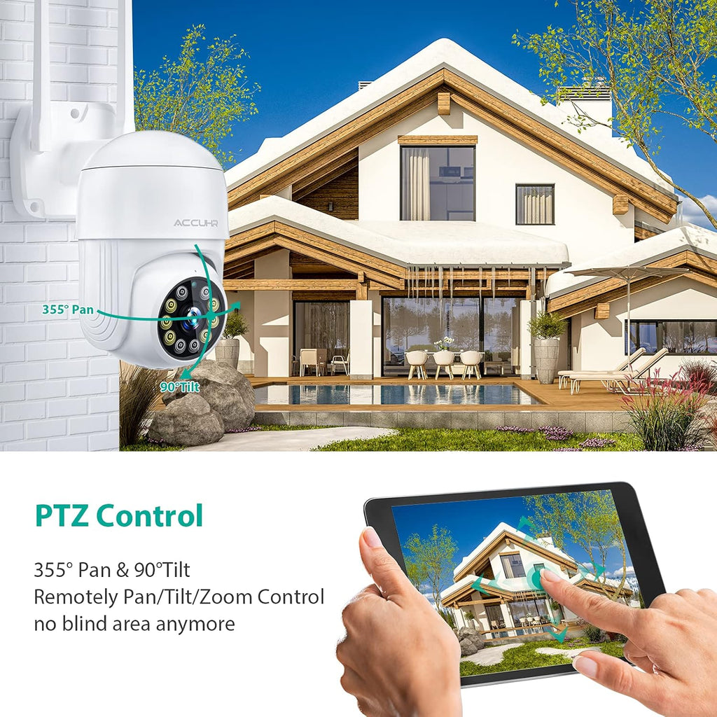 Outdoor Security Camera with Night Vision, Two-Way Audio, Motion Detection, IP65 Waterproof C3560