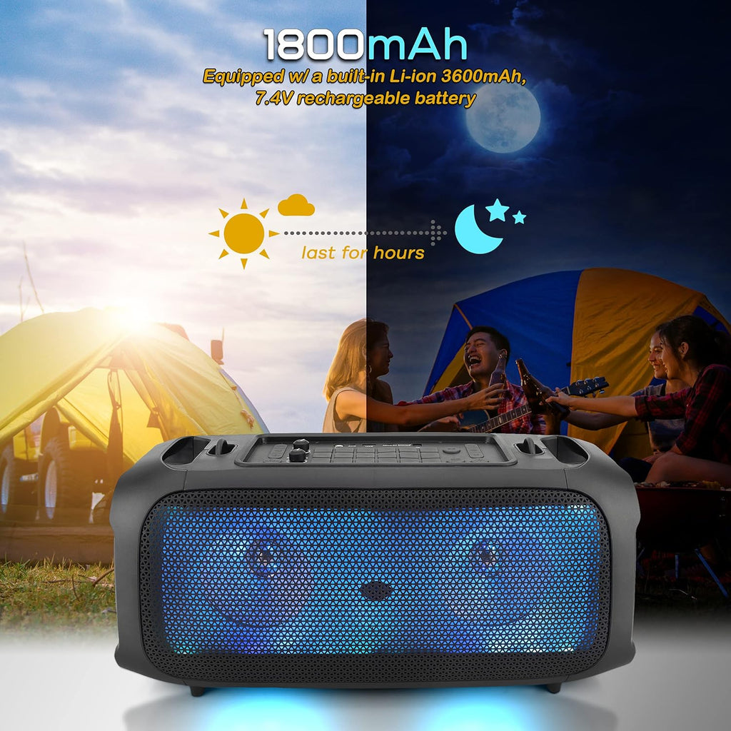 600W Rechargeable Portable Speaker with Microphone W627