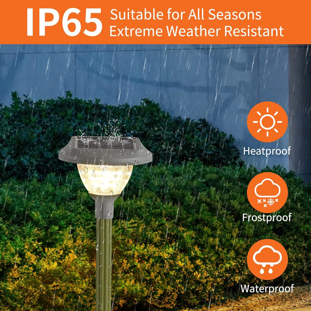 2 Packs Warm White LED Solar Lawn Lights S736