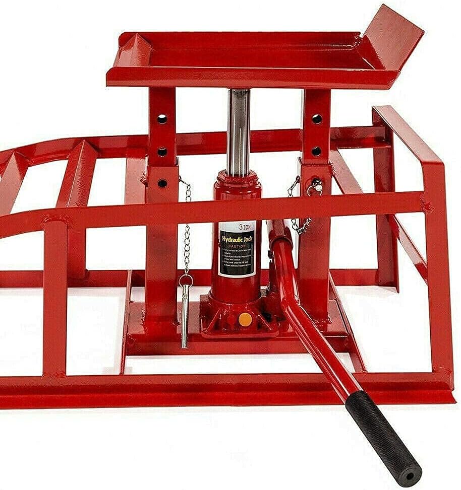 2PCS Heavy Duty Hydraulic Car Ramps Lift T94218