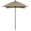 6 ft Patio Umbrella with Black Aluminum Pole Fiberglass Ribs O327159