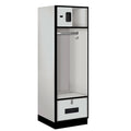 Gray 24 inch Wide Wood Open Access Locker V3436