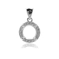 925 Sterling Silver Pendant Blank Prong Settings 4 Claws Jewelry Base Mounting V8931