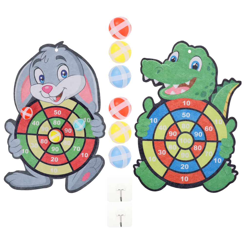 2 Sets Dart Board Game with Sticky Balls F870818
