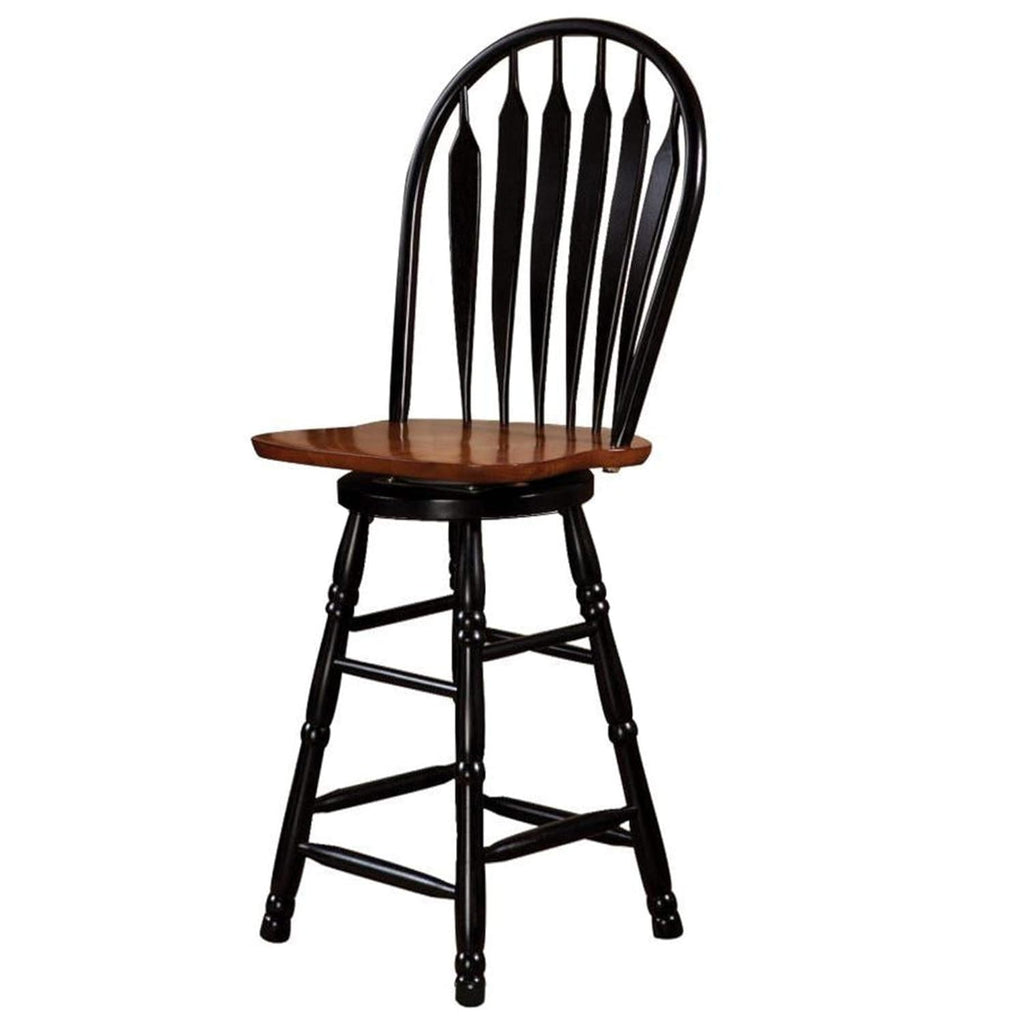 Antique Black/Cherry Swivel Barstool, 30" B16980