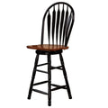 Antique Black/Cherry Swivel Barstool, 30" B16980