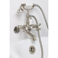 Satin Nickel 2-Handle Wall Mount Bathtub Faucet Q6332