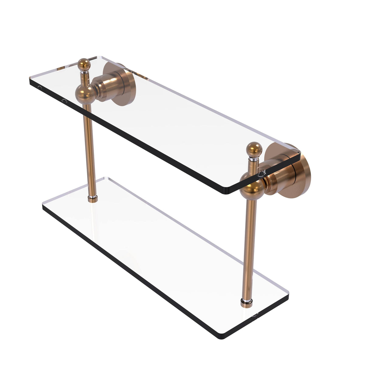 16 inch Two Tiered Glass Shelf Oil Rubbed Bronze X808697