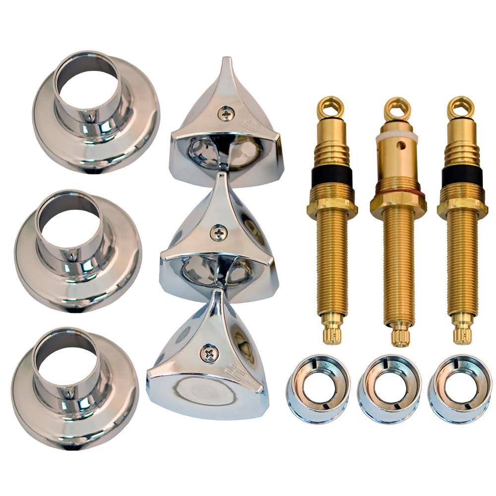 Polished Chrome 3-Handle Valve Rebuild Kit M959958