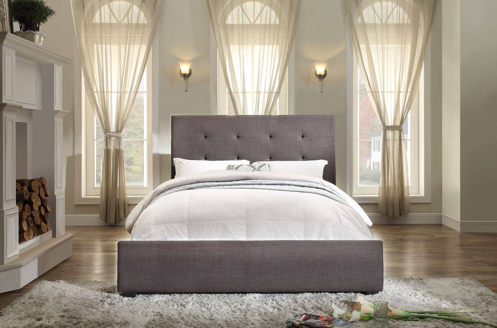Dark Grey Fabric King Bed P821