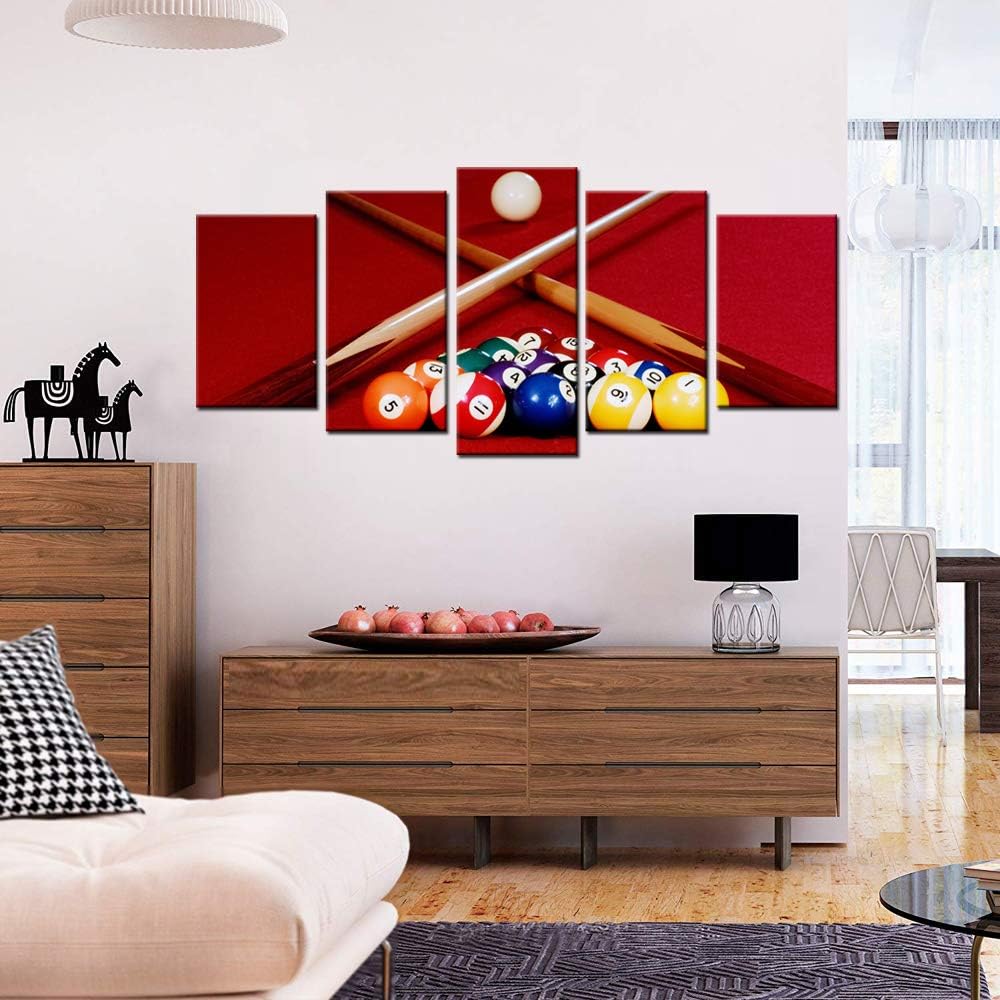 Pool Table Billiard Balls Canvas Wall Art Prints V906589