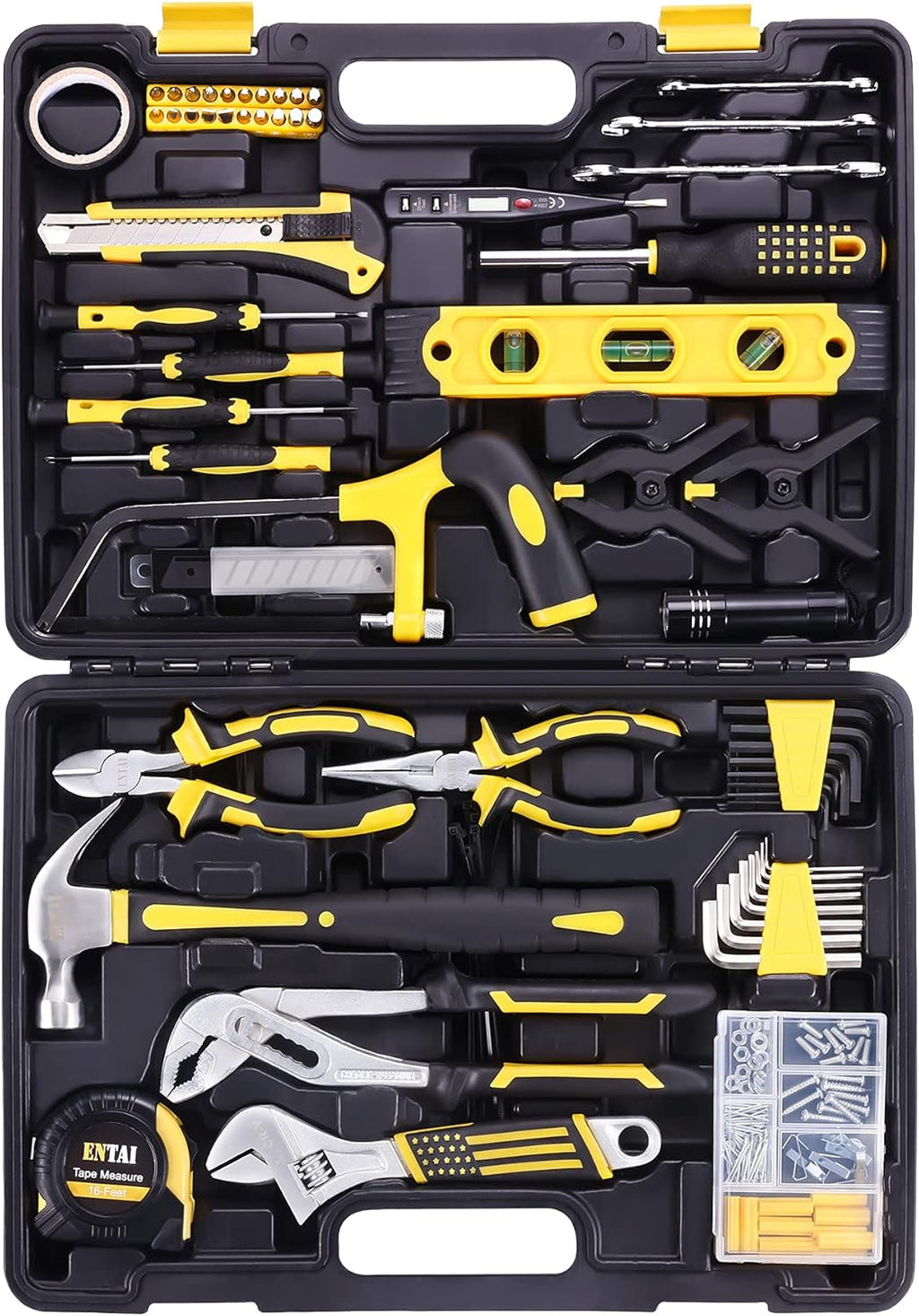 218-Piece Hand Tool Set with Solid Carrying Tool Box S871