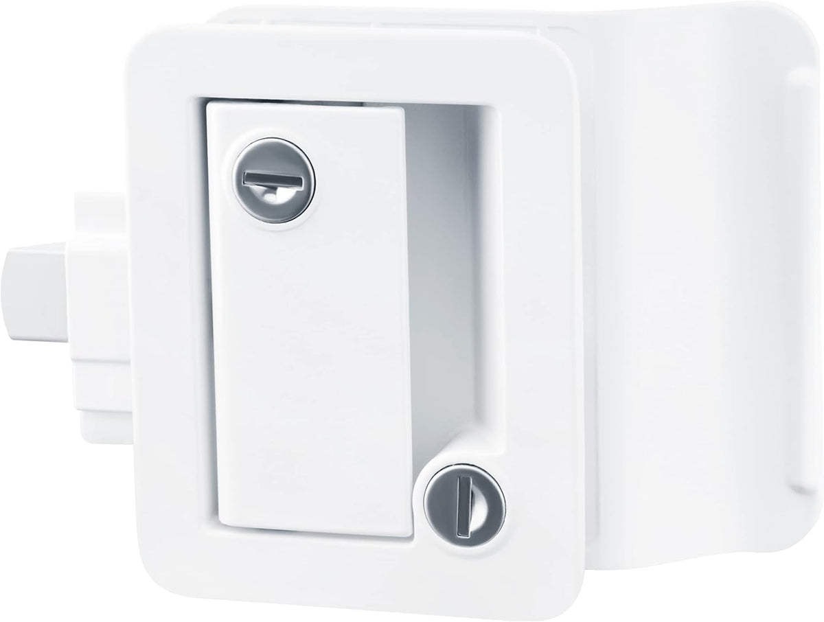 Black Zinc Alloy RV Door Lock with Backlit Keypad, 2 Remote Fobs, 4 Keys, Deadbolt M611017