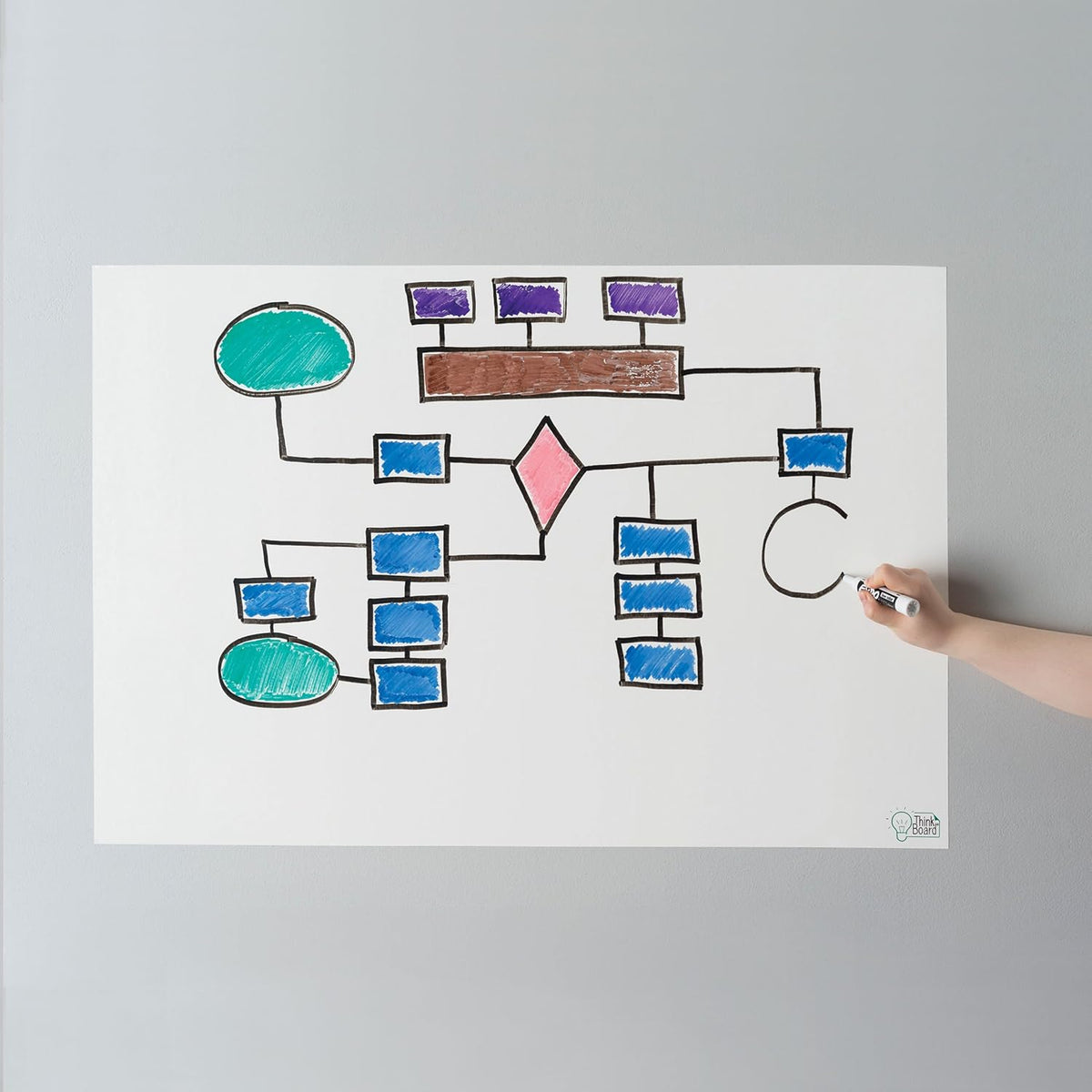 24x48 Whiteboard Wall Sticker, Pack of 2 R6787