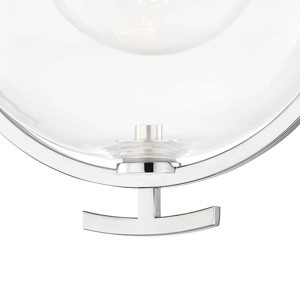 Polished Nickel Semi-Flush Mount Light E289