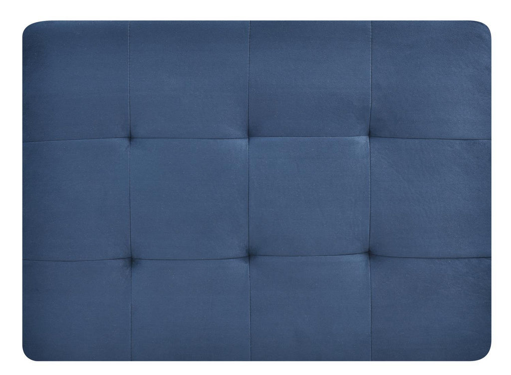 Navy Blue Microsuede Ottoman M7083