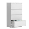 White 4-Drawer Lateral Filing Cabinet M242428