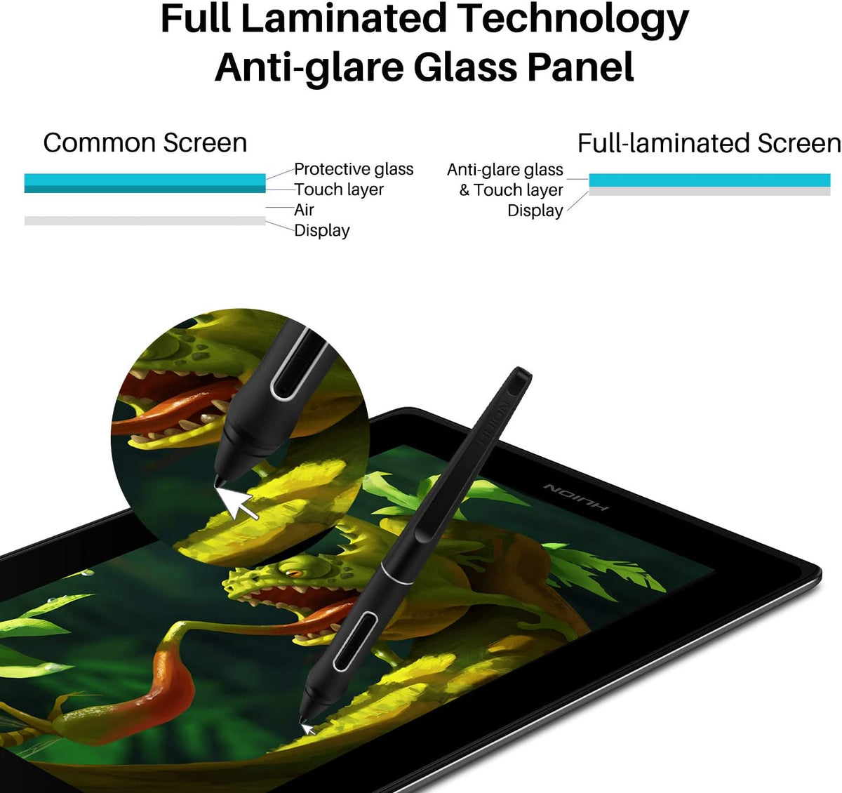 12 Drawing Tablet with Screen Graphics Monitor with Adjustable Stand A722389