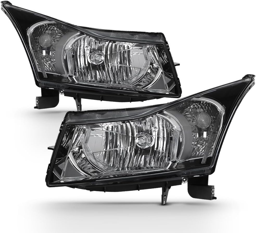 Driver Left + Passenger Right Side Pair Halogen Headlights for Chevy Cruze K9846