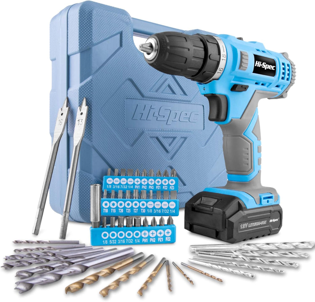 50 Piece 12V Pink Cordless Rechargeable Drill Driver Set with Carry Case V18790