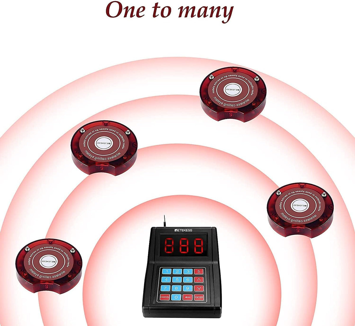 Pager System, 10 Pagers with Lanyard Hole M66933