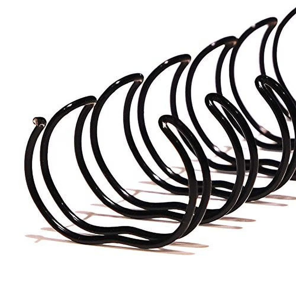 Twin Loop Wire Binding Spines 7/16 inch 11 inch 2 to 1 Pitch Black 100 per Box K659
