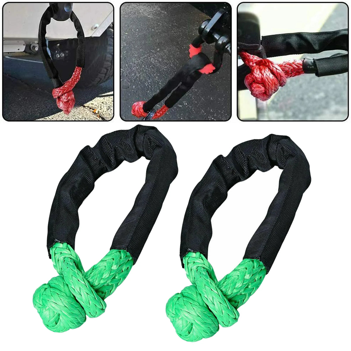 Soft Shackle 1/2" 38000lbs Breaking Strength 4X4 Truck Climbing Boating B585393