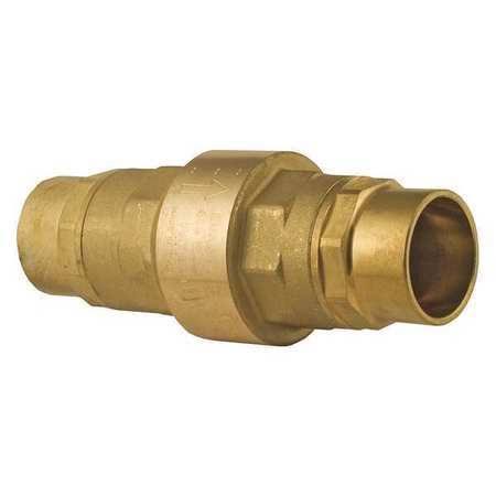 1-1/2x22 Sweat Brass Spring Check Valve P6125