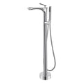 Polished Chrome Freestanding Tub Filler with Handshower Y249