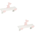 Wood Rabbit Wall Rack Doll House 2 Count X86493