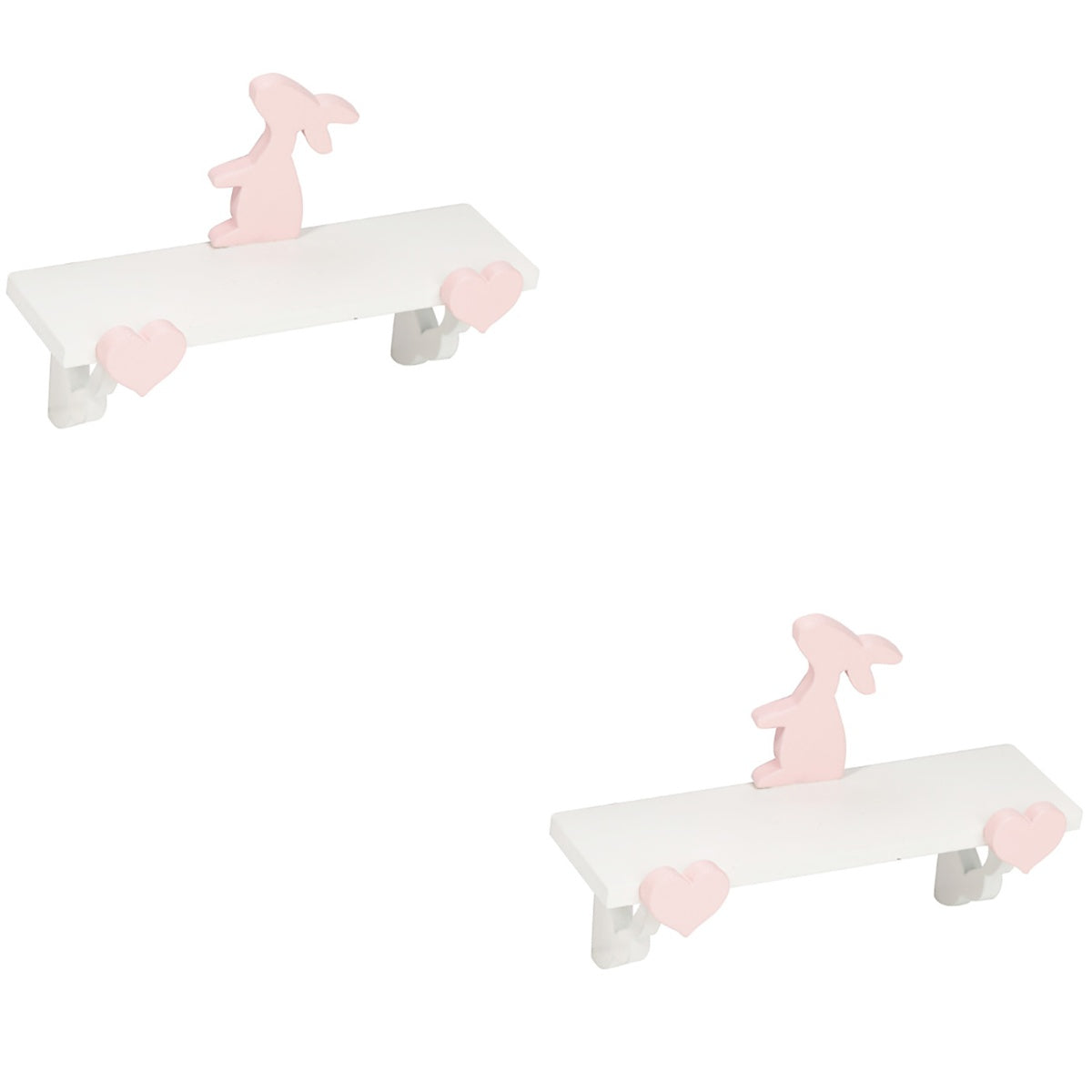 Wood Rabbit Wall Rack Doll House 2 Count X86493
