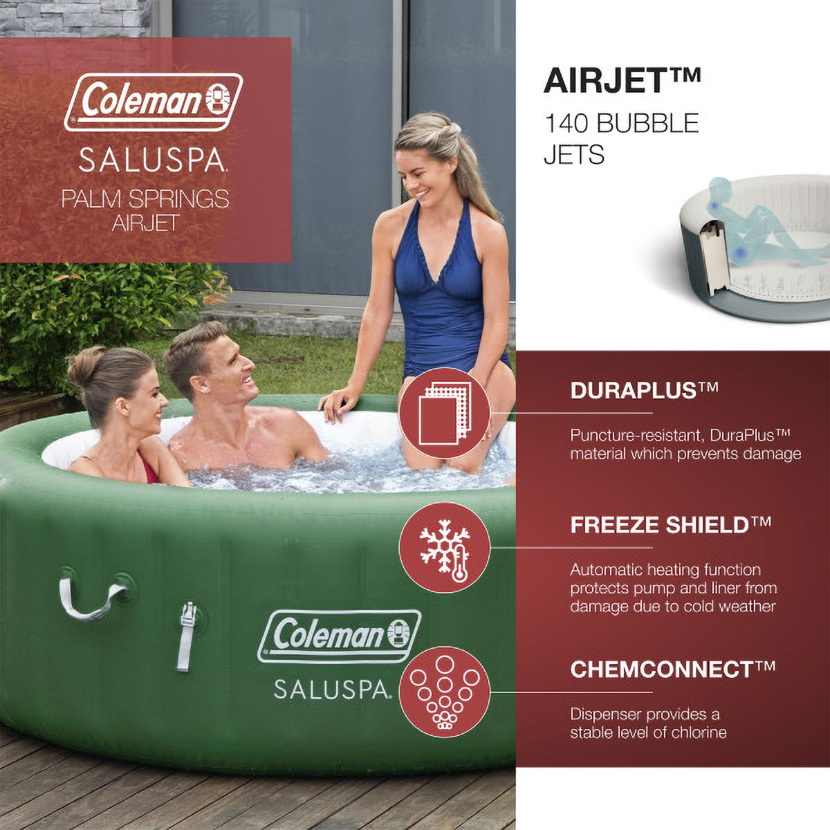 Inflatable Hot Tub with Pool & Spa Seat B3165