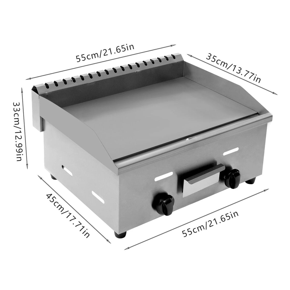55cm 430 Stainless Steel Gas Griddle X728