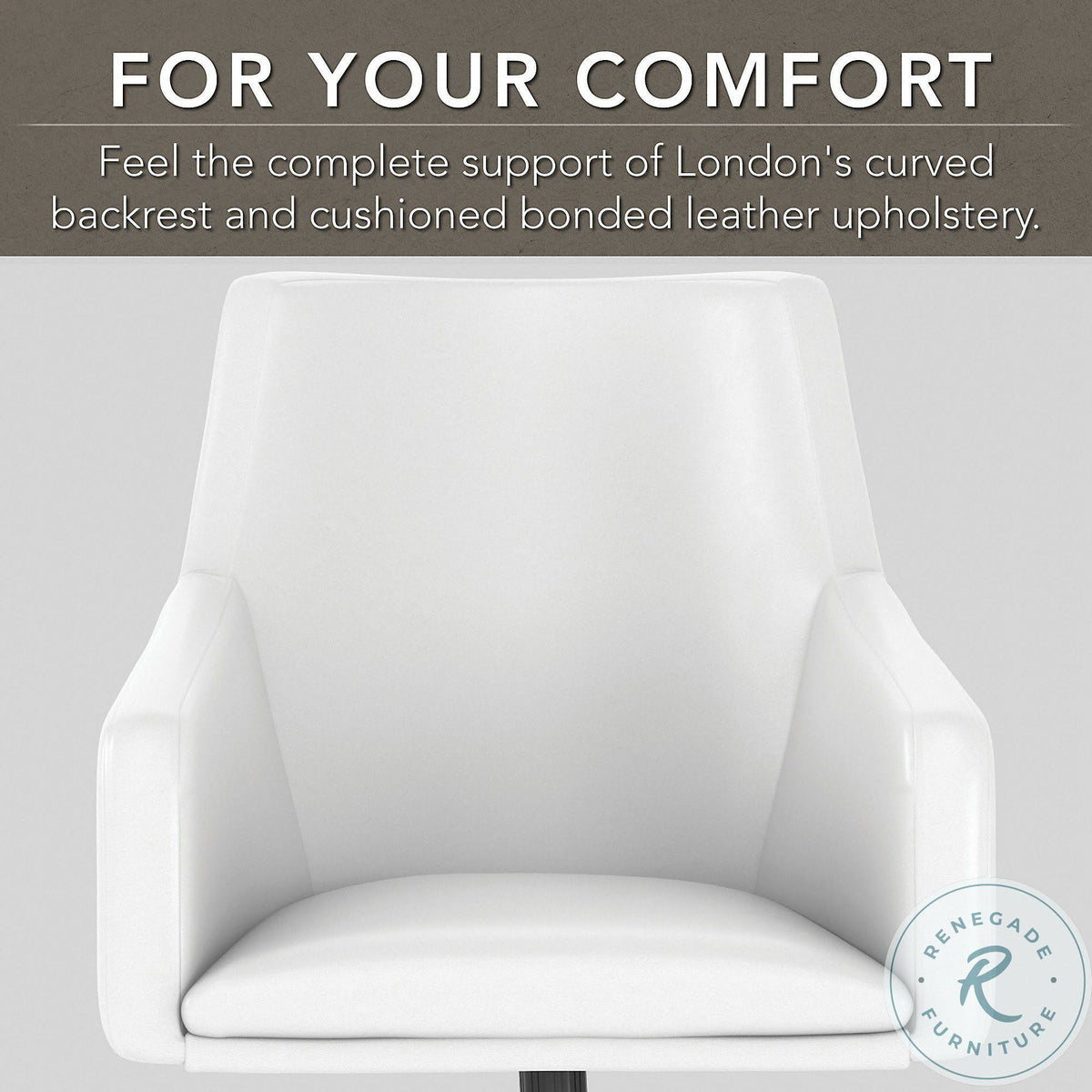 White Leather Box Chair C990926