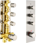 Solid Brass Shower Diverter Thermostatic Mixer Valve with Trim P50333
