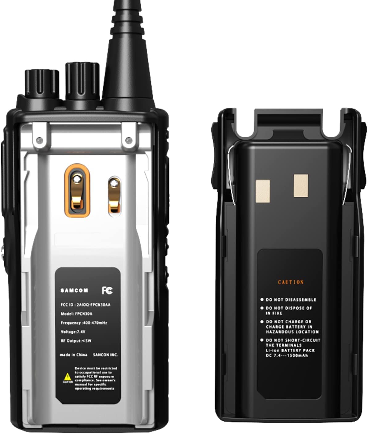 6 Packs UHF Two Way Radios Walkie Talkies with Earpieces E635768