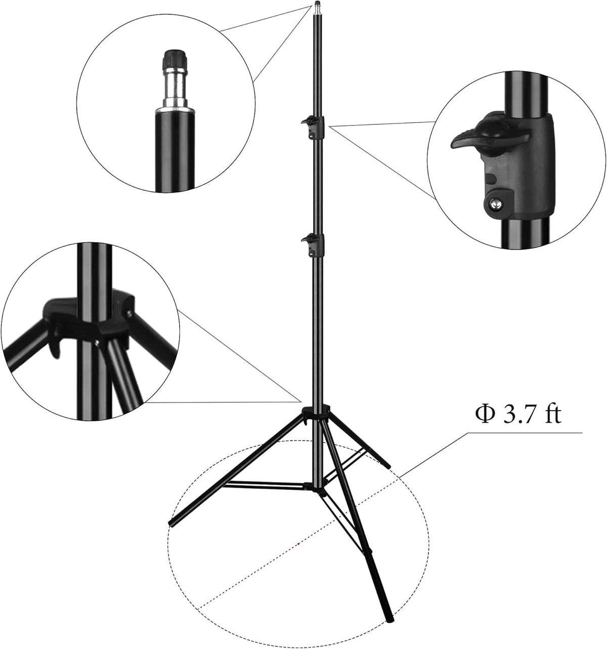 10 x 10 ft Heavy Duty Adjustable Backdrop Support System Kit with Carry Bag N393