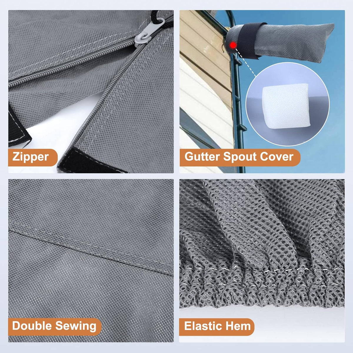 5 Layers 5th Wheel RV Cover Heavy Duty Camper Cover M4372