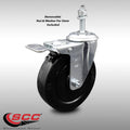 5 inch Soft Rubber Threaded Stem Caster with Total Lock Brake Y668159