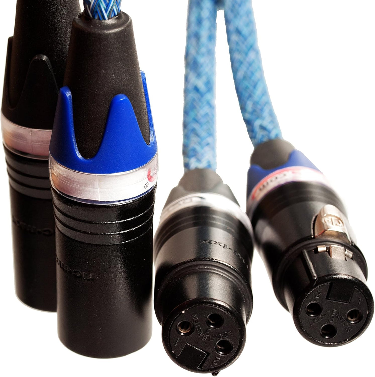Blue XLR Balanced Audio Cable, Stereo Pair 2 Cables I667